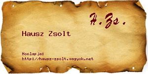 Hausz Zsolt névjegykártya